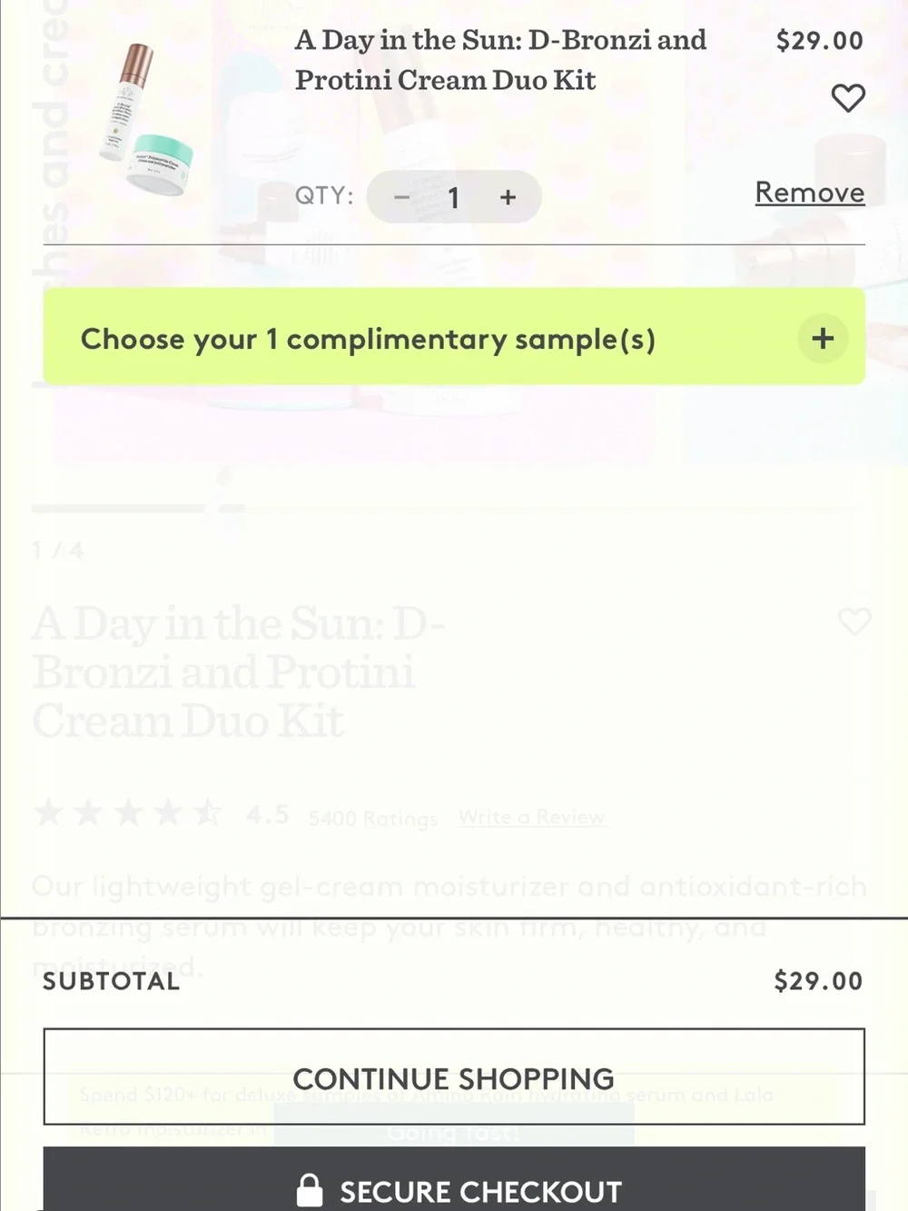 Drunk Elephant A Day in the Sun: D-Bronzi and Protini Cream Duo Kit